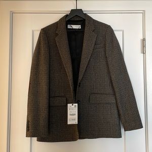 Zara Houndstooth Fall Blazer